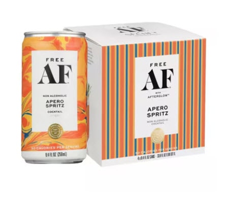AF Drinks Free AF Non-Alcoholic Cocktail Apero Spritz -- 4 Pack