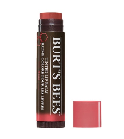 Burt's Bees 100% Natural Tinted Lip Balm Rose with Shea Butter & Botanical Waxes -- 1 Lip Balm