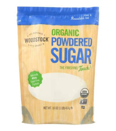 Woodstock Non-GMO Organic Kosher Powdered Sugar -- 16 oz