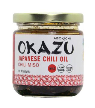 Abokichi OKAZU Japanese Chili Crisp Oil Gluten Free Chili Miso -- 8 oz