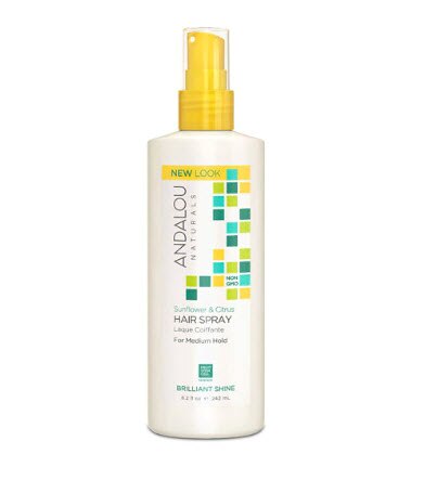 Andalou Naturals Brilliant Shine Hair Spray Sunflower and Citrus -- 8.2 fl oz