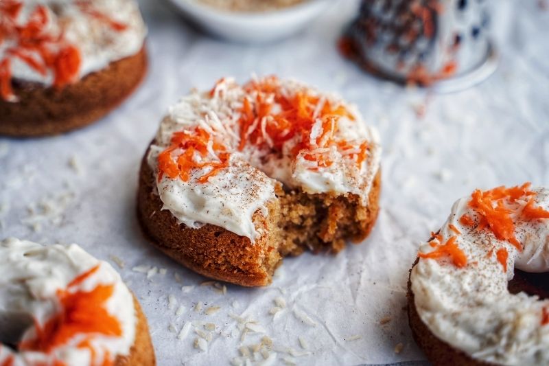 Baked Carrot Cake Donuts (Vegan)