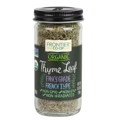 Frontier Co-Op Organic Thyme Leaf Fancy Grade French Type -- 0.63 oz