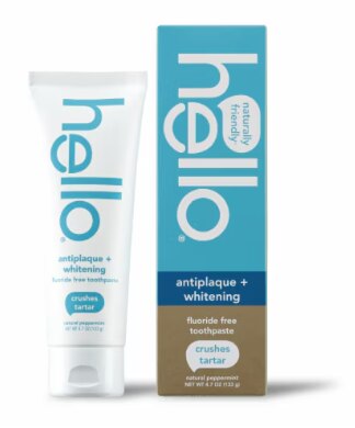 Hello Antiplaque & Whitening Fluoride Free Toothpaste Natural Peppermint Hello Antiplaque & Whitening Fluoride Free Toothpaste Natural Peppermint
