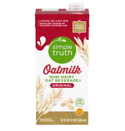 Simple Truth Oatmilk Non-Dairy Oat Beverage Original