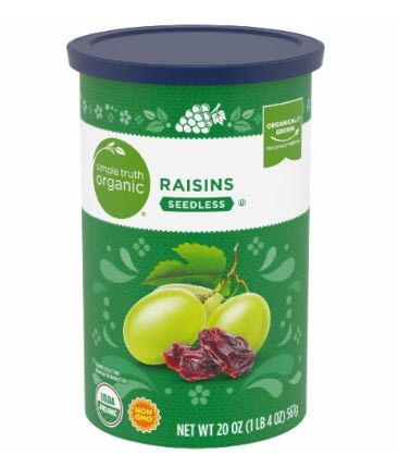 Simple Truth Organic Seedless Raisins -- 20 oz
