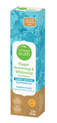 Simple Truth Plaque Removing & Whitening Toothpaste Peppermint Simple Truth Plaque Removing & Whitening Toothpaste Peppermint