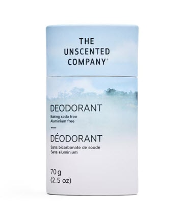 The Unscented Company Fragrance Free Deodorant- Plastic Free- Baking Soda and Aluminum Free -- 2.5 oz