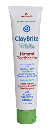Zion Health ClayBrite White Natural Toothpaste with Xylitol Zion Health ClayBrite White Natural Toothpaste with Xylitol