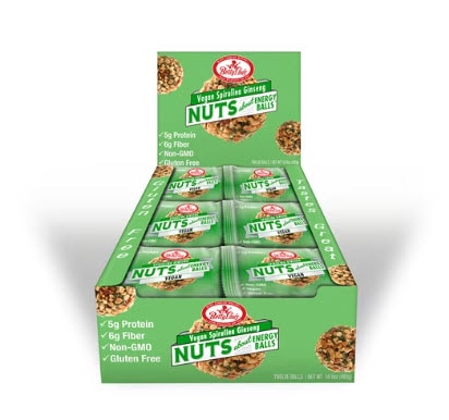 Betty Lou's Gluten Free Nuts about Energy Balls Protein Plus Spirulina Ginseng -- 12 Balls