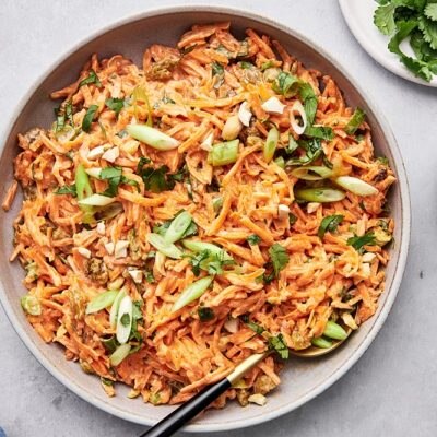 A Carrot Slaw With Scallions and Cilantro