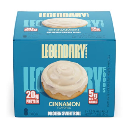 Legendary Foods Protein Sweet Roll Cinnamon -- 8 Pack