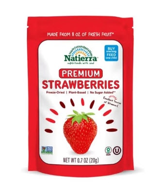 Natierra Premium Freeze-Dried Strawberries -- 0.7 oz