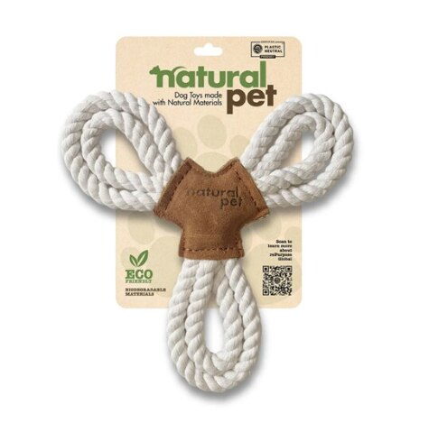 Natural Pet Dog Toy Eco-Friendly Leather Tri-Flyer