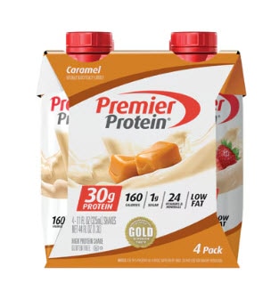 Premier Protein 30g Protein Shakes Caramel -- 11 fl oz Each Pack of 4