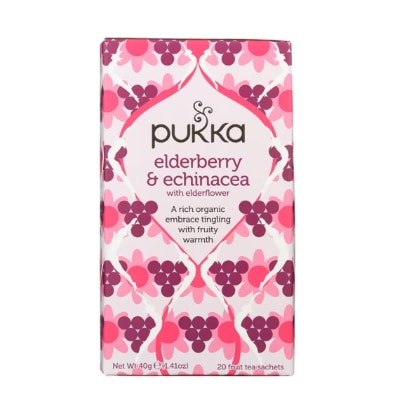 Pukka Organic Elderberry & Echinacea Fruit Herbal Tea Bags