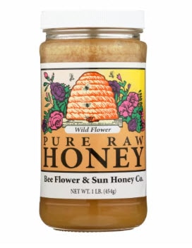 Bee Flower & Sun Honey Co Honey Pure Raw Wild Flower -- 1 lb