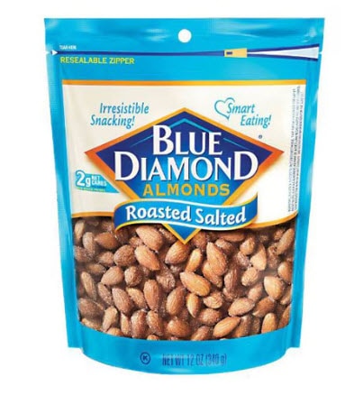 Blue Diamond Kosher Almonds Roasted Salted -- 12 oz