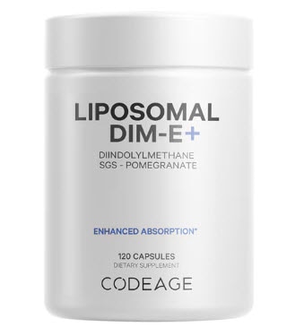Codeage Liposomal DIM-E - Diindolylmethane Antioxidant SGS Vitamin E Tocopherols & Isomers -- 120 Capsules