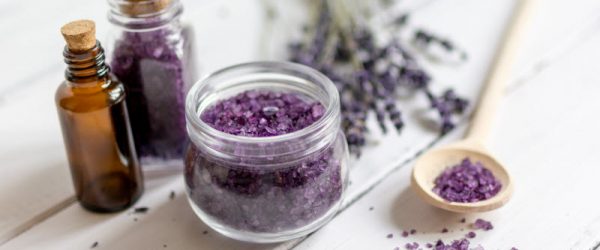 Homemade Bath Salts with Dried Flowers