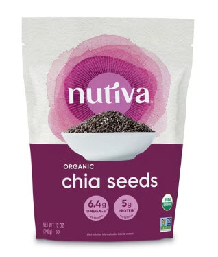 Nutiva Organic Black Chia Seeds -- 12 oz