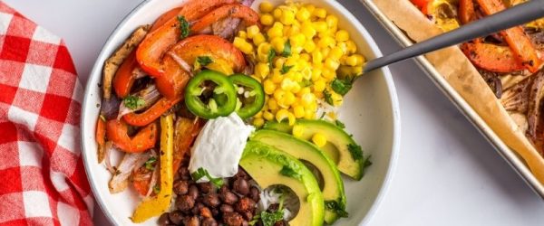 Vegetarian Fajita Bowls With Cilantro Lime Rice