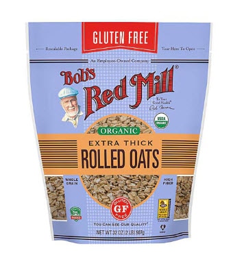 Bob's Red Mill Gluten Free Organic Rolled Oats Extra Thick -- 32 oz
