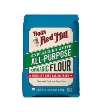Bob's Red Mill Organic Non-GMO Unbleached White All Purpose Flour -- 5 lbs