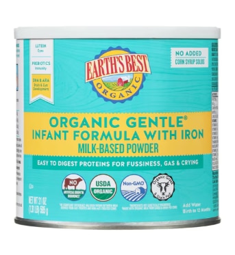 Earth's Best Organic Gente Infant Formula With Iron