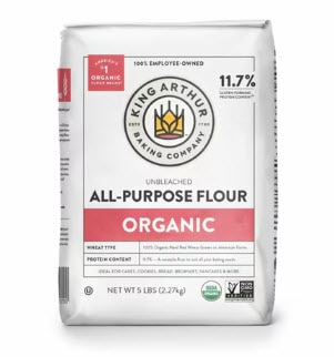 King Arthur Baking Company Organic Unbleached All Purpose Flour -- 5 lbs