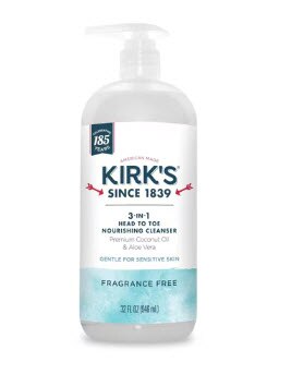 Kirk's 3-In-1 Head To Toe Nourishing Cleanser Fragrance Free -- 32 fl oz