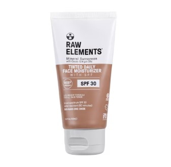 Raw Elements Mineral Sunscreen Tinted Daily Face Moisturizer