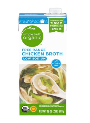 Simple Truth Organic Low Sodium Free Range Chicken Broth -- 32 oz