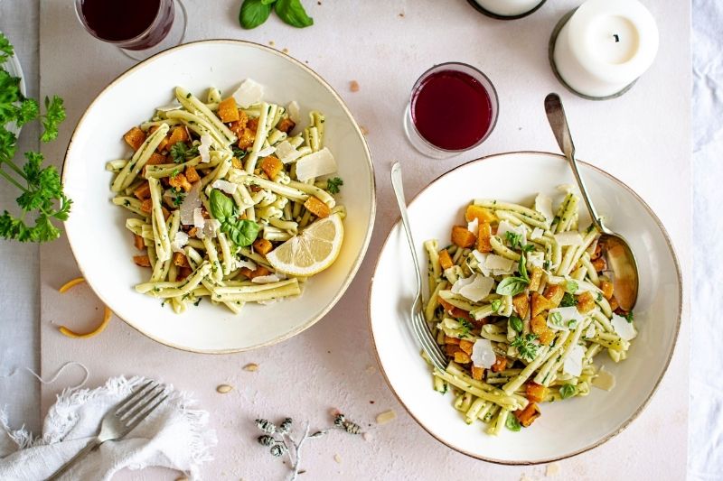 Squash Pasta Pesto