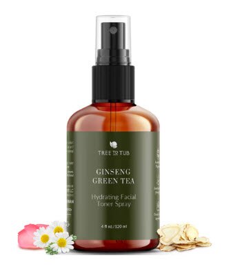 Tree to Tub Witch Hazel Toner for Sensitive Skin with Green Tea & Ginseng -- 4 fl oz 