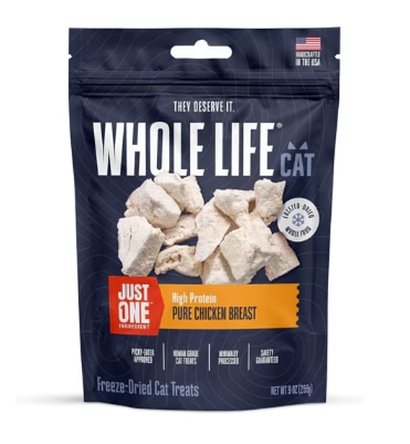 Whole Life Pet Cat Treats One Ingredient High Protein Pure Chicken Breast