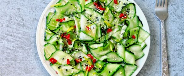 Cucumber Salad with Fennel Greens