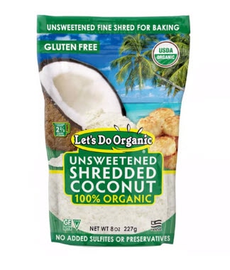 Let's Do Organic Shredded Coconut Unsweetened -- 8 oz