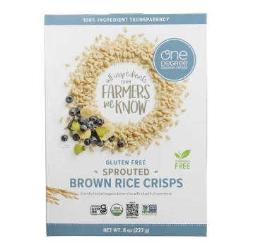 One Degree Organic Foods Sprouted Brown Rice Crisps Cereal