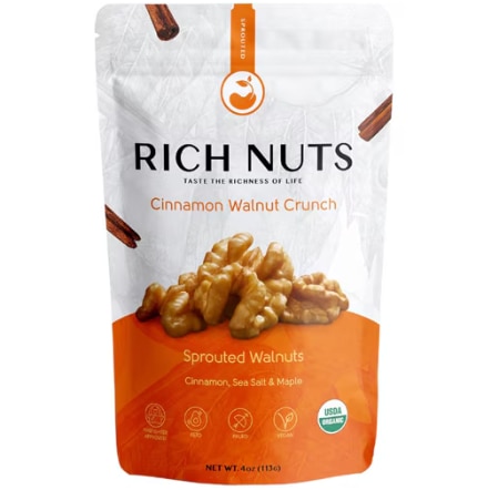 Rich Nuts Sprouted Walnuts Cinnamon Walnut Crunch