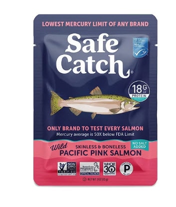 Safe Catch Wild Pacific Pink Salmon Skinless & Boneless No Salt Added -- 3 oz