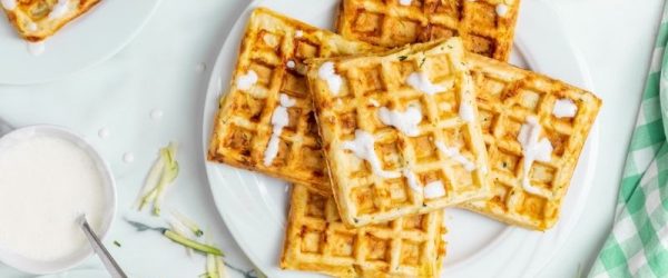 Savory Zucchini Waffles (Gluten-Free)