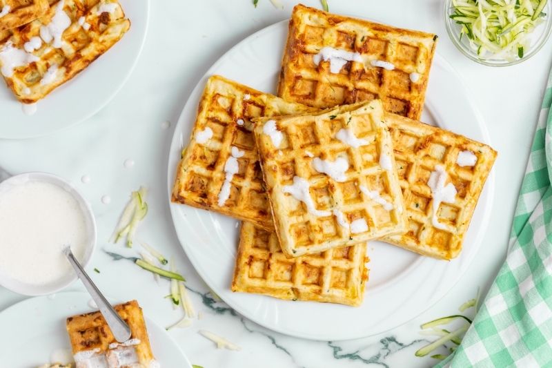 Savory Zucchini Waffles (Gluten-Free)