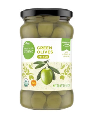 Simple Truth Organic Green Olives Pitted -- 5.6 oz