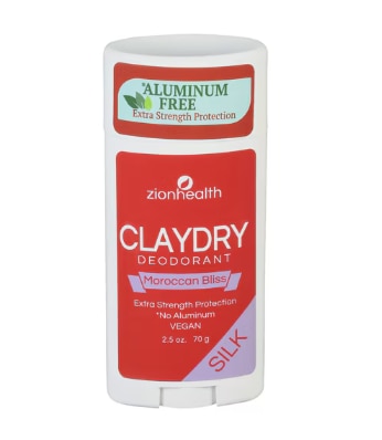 Zion Health Clay Dry Deodorant Aluminum Free Sil