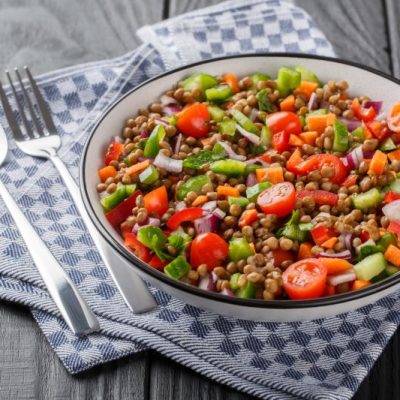 Summer Veggie Lentil Salad