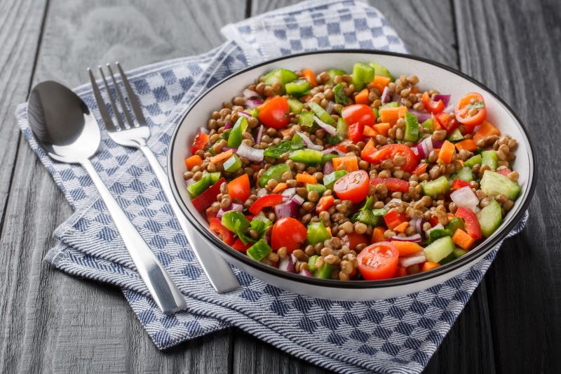 Summer Veggie Lentil Salad