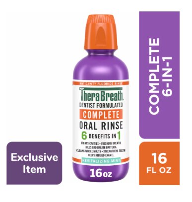 TheraBreath Complete Oral Rinse Alcohol-Free Revitalizing Mint TheraBreath Complete Oral Rinse Alcohol-Free Revitalizing Mint