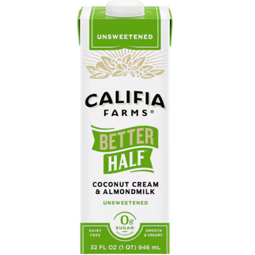Califia Farms Dairy-Free Unsweetened Better Half Almond Milk Half and Half