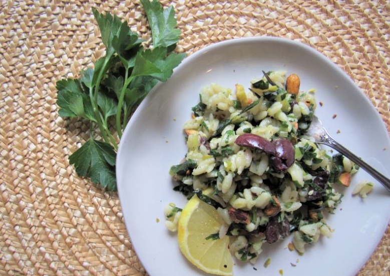 Mediterranean Lemon Orzo with Spring Greens